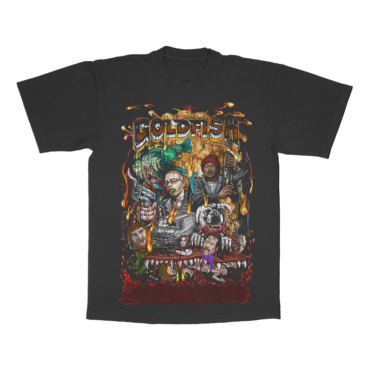 Goldfish Characters Tee (Black)